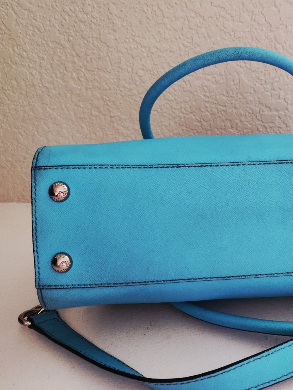 Michael Kors Hamilton Turquoise Shoulder Bag - Picture 7 of 10